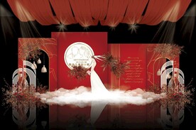 红色婚礼背景效果图