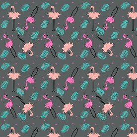 火烈鸟绿叶无缝拼接