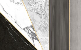 现代简约线条几何电视背景墙