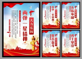两弹一星精神党建海报