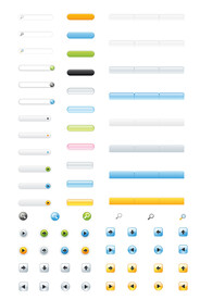 互联网web按钮标签控件素材