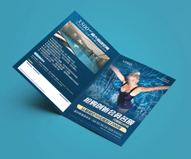 游泳健身预售活动折页图片