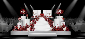 红白色喜字婚礼