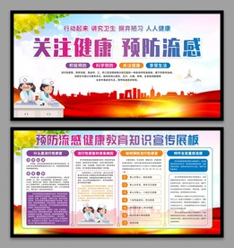 预防流感展板