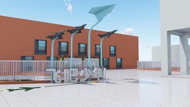 飞吧少年景观雕塑