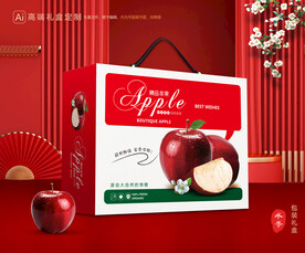 苹果包装 红富士礼盒