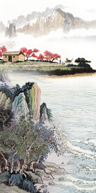 中式 极简新玄关画 TiF分层