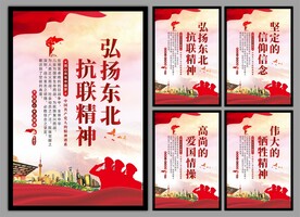 东北抗联精神党建海报