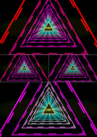 绚丽三角形空间背景AE模板