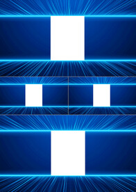 蓝色三维空间门背景AE模板