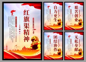 红旗渠精神党建海报