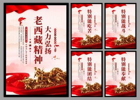 老西藏精神党建海报