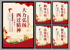 弘扬西迁精神党建海报