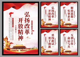 改革开放精神党建海报