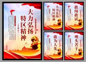 弘扬特区精神党建海报