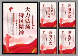 弘扬特区精神党建海报