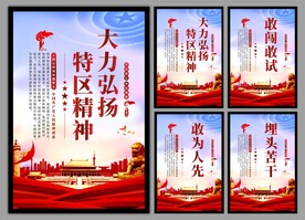 弘扬特区精神党建海报