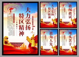 弘扬特区精神党建海报