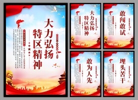 弘扬特区精神党建海报