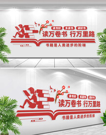 校园阅读文化墙