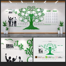 树形团队风采文化墙