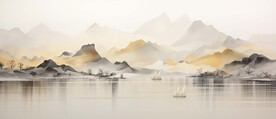 装饰山水画
