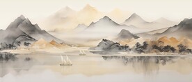 水墨画山水装饰画