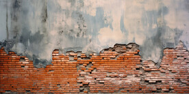 复古斑驳红砖水泥墙背景墙壁画