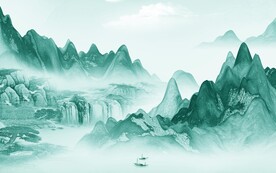 爆款 简约高档山水 Tif分层