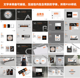 工业风餐饮VI手册模板