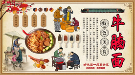 牛腩面背景墙