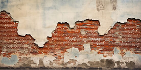 复古斑驳红砖水泥墙背景墙壁画
