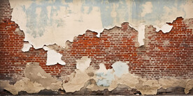 复古斑驳红砖水泥墙背景墙壁画