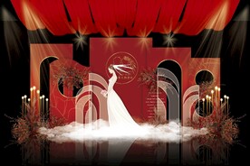 红色婚礼效果图