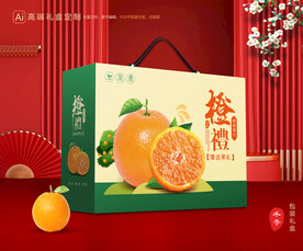 橙子包装 脐橙礼盒
