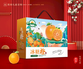 橙子包装 脐橙礼盒