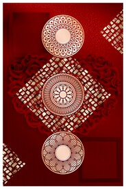 红色喜庆简约装饰画