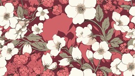 植物花卉四方连续花纹