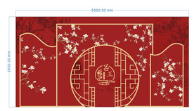 中式婚礼舞台效果图