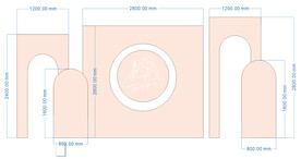 欧式婚礼舞台背景板