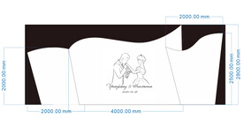 欧式婚礼舞台背景板
