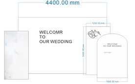 婚礼迎宾区背景板