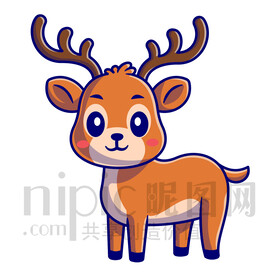 可爱卡通麋鹿梅花鹿