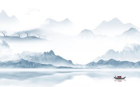 爆款 意境客厅山水 TiF分层