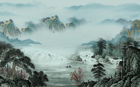 新款 意境客厅山水 TiF分层