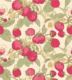 红色浆果无缝图案背景