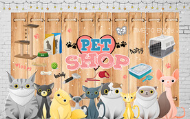 宠物店工装背景墙