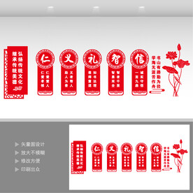 仁义礼智信文化墙