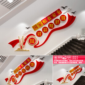 国家粮食安全楼道文化墙