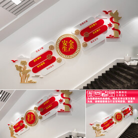 安全生产楼道文化墙